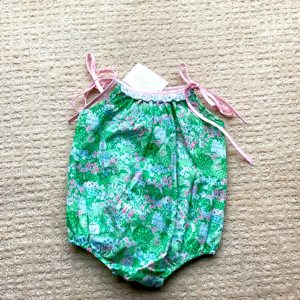 NWT TBBC Belmont Blooms Bubble 18-24m.  Smoke and pet free home